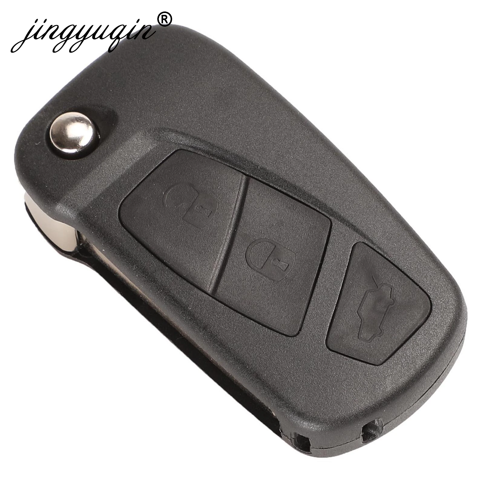 

Jingyuqin Flip Folding Remote Car Key Case Shell Cover Fob Blank For Ford KA 3 Buttons