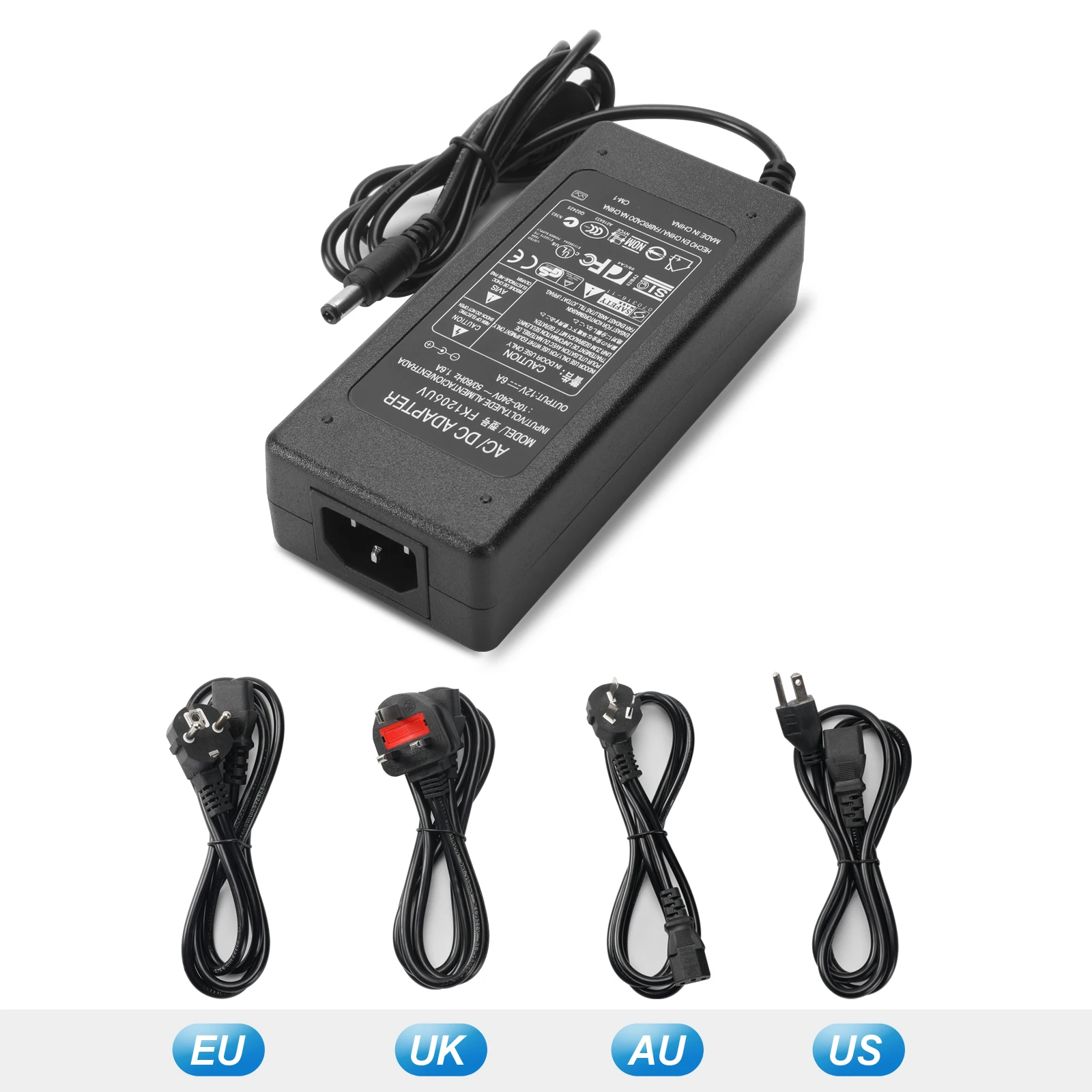 AC110-220V DC 5V 12V 15V 24V 36V 48V 1A 2A 3A 5A 6A 8A Universal Power Adapter Supply Charger adaptor EU US for LED light strips power adapter