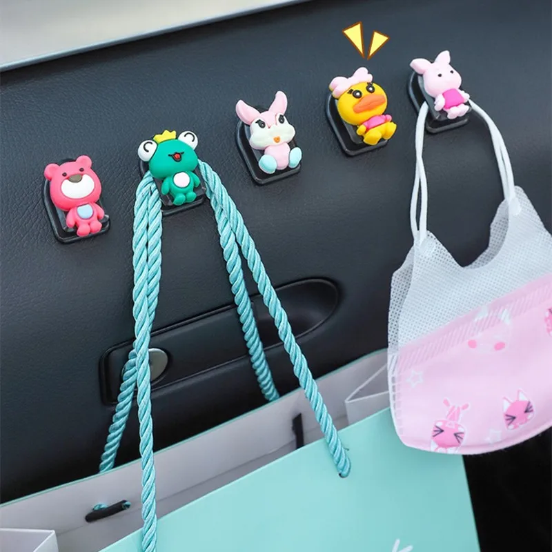 Car goods rivets hook, general Car front hook, practical cartoon beautiful multi-function Car rear seat small hook hanging items
