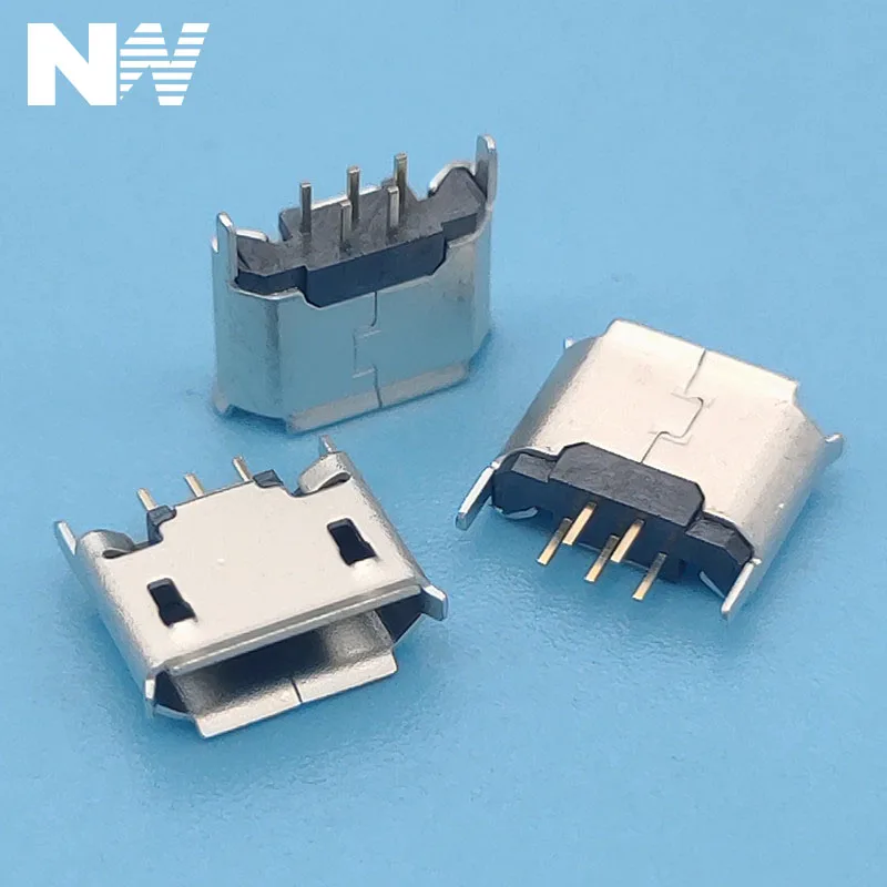 

10pcs Micro USB 5pin jack type-B FamleFor DIP4 Mobile Phone USB Jack