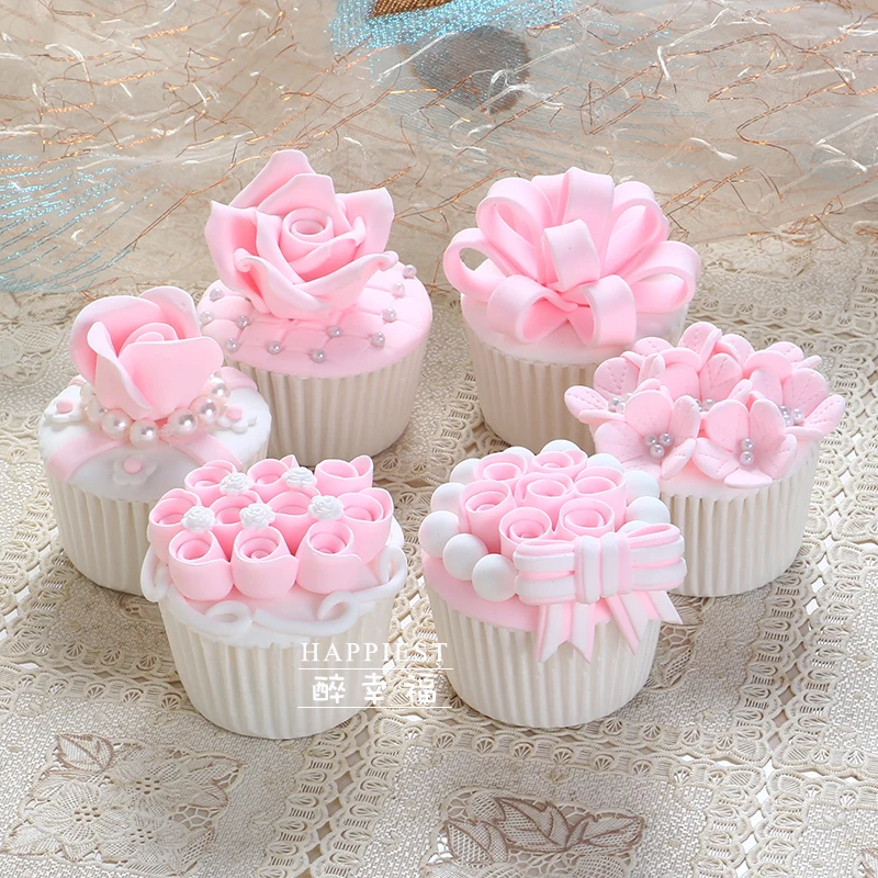 Food Model Wedding Decorations Simulation Cake Model Fake Cream Cupcake Gourmet Photography Props Window Decor Dessert Table Ornaments