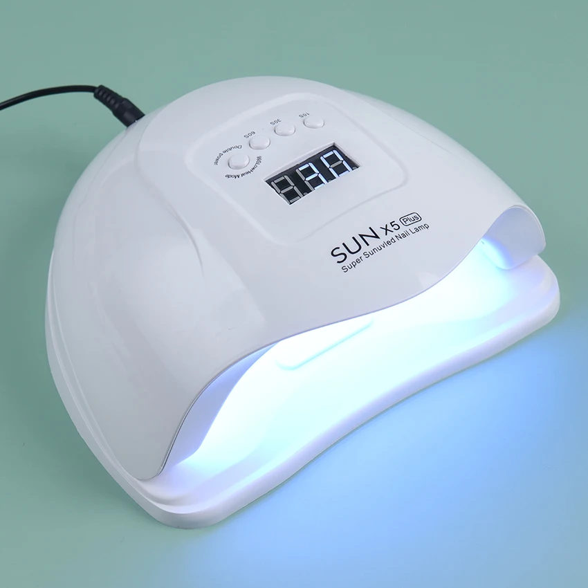 Conduziu a Lâmpada do Unha Máquina de Secar Lâmpada de Cura Roupa com Sensor de Movimento Roupa Unha Lâmpada Gel Polonês Display Lcd 80w uv 8 de Secar Roupa Prego Lâmpada UV Lâmpada