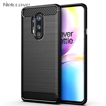 

100Pcs Carbon Fiber Silicone Phone Case For One Plus 8 Pro Oneplus 7 7T 1 + 6 6T OnePlus 5 5T Anti-Fingerprint Cases Cover