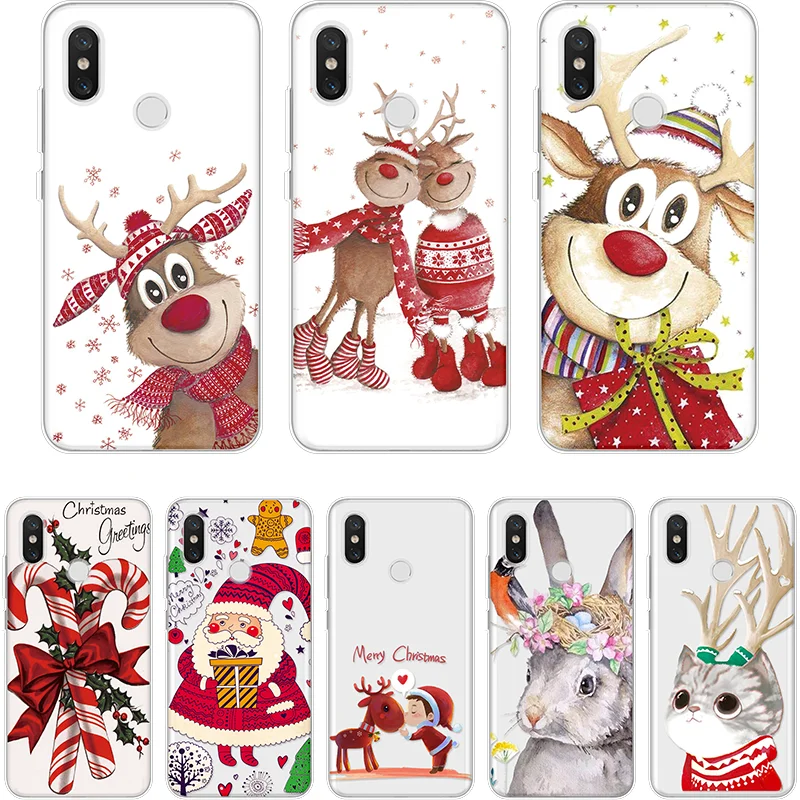 

Christmas moose Soft Capa For TPU Xiaomi Mi 9T Pro CC9 CC9e 8 Lite 9 Explore SE A2 A1 5X 6X 5S Lite 6 Play Mi Note Mix 3 F1 Case