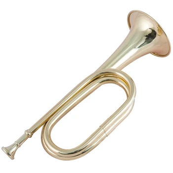 

Brass Bugle Paint Copper Horn Cavalry for Brass Musical Instruments Music Lovers