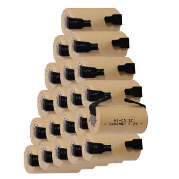

New Arrival! 20 pieces power tool battery SC 1.2V NICD batteries for screwdriver drills 1800mah COLOR RANDOM