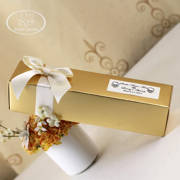 HI2052-03 Scroll Wedding Invitation with Golden Box