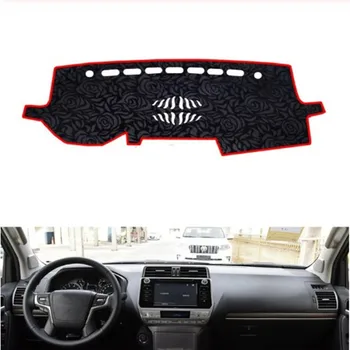 

Rose Pattern Non-slip Dashmat Dash Mat Dashboard Cover Pad Cover Carpet Car Sticker for T-oyota prado 2010 2011-2019 Car Styling