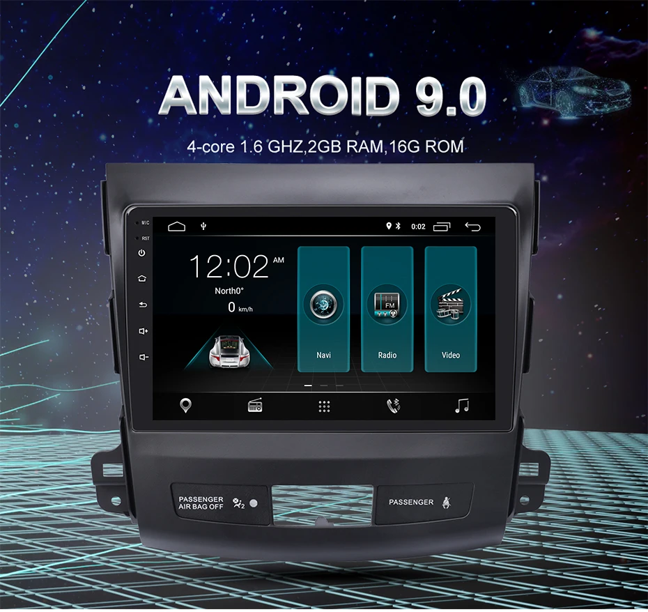 Sale EBILAEN Car DVD Multimedia player For Mitsubishi Outlander XL 2005-2014 2din Android 9.0  Radio Tape Recorder Navigation GPS 6