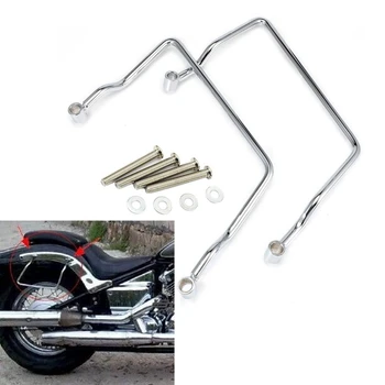 

Universal 240mm Saddlebag Saddle Bag Conversion Supports Brackets Mount for Harley Sportster Fatboy Dyna Softail Heritage V-ROD