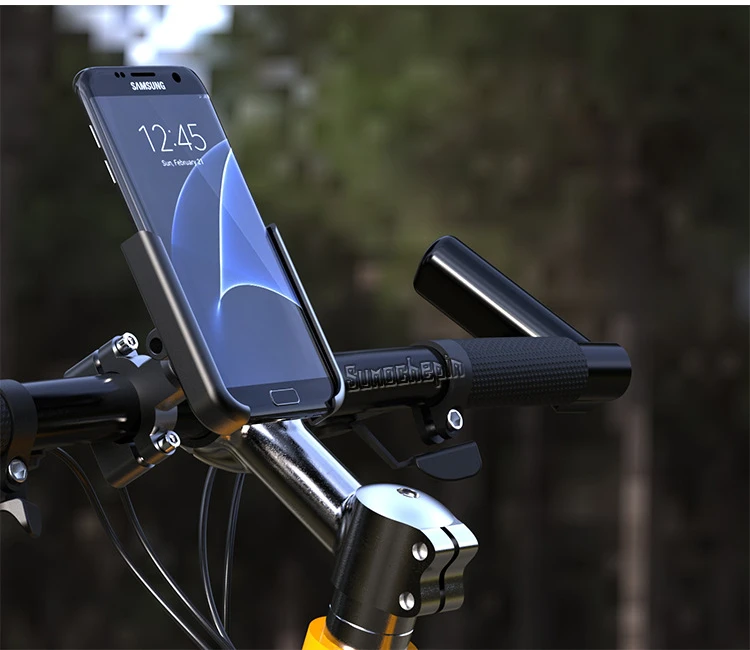 Держатель для телефона на велосипед с ЧПУ, руль для мотоцикла, поддержка мобильного телефона из алюминиевого сплава, вращение на 360, аксессуары для горного велосипеда