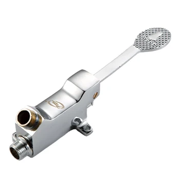 

Copper Floor Foot Pedal Control Switch Tap Valve Faucet Basin Single Cold Water Easy To Disassemble And Clean.