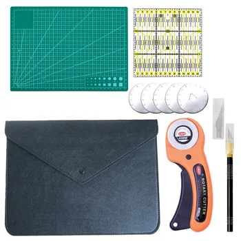 

Baged Package Sewing Cutting Set 5Blades Cloth Cutter Tools Manual A4 Board Patch Rule Carving Knife DIY 2020NEW Hot Accessories