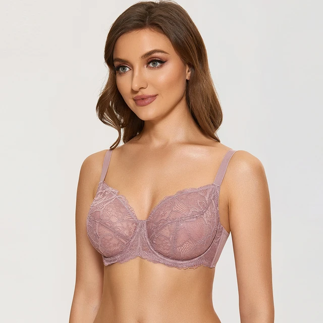 See Thru U Unlined Balconette Bra in Pink