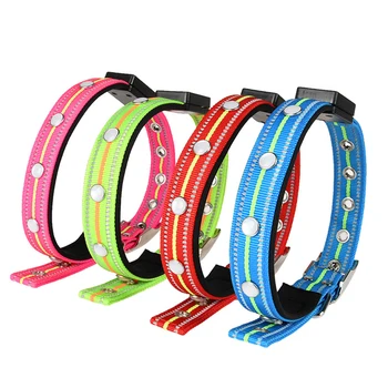 

18PCS / LOT Waterproof Nylon Dog Collar LED Pet Light Collar With USB Charging Function Pet Accessories