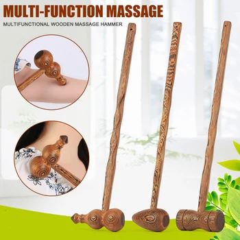 

Wooden Knock Massager Hammer Back Hammer For Massage Tap Relax For Body Health Relieve Fatigue And Muscle Aches MSU99