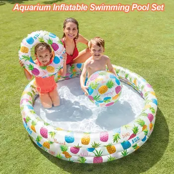 

3PCS/Set Inflatable Swimming Pool Edualtional Inflatable Paddling Pool Aquarium Round Swimming Pools for baby Accessories
