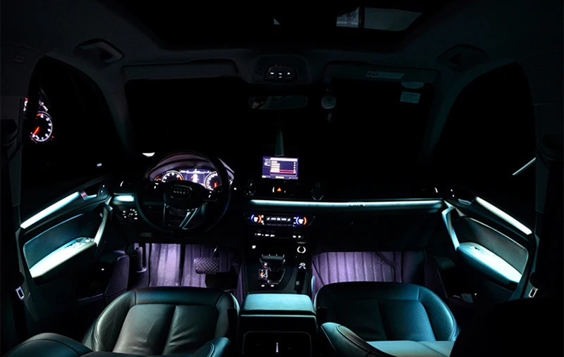 Для audi a6 a5 a7 q5 2017 2019 автомобильный интерьерный декоративный светодиодный дверной
