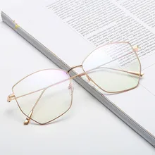 Прозрачные очки, оправа, ретро очки, металл, золото, близорукость, очки для женщин и мужчин, оправа для очков, оптические прозрачные линзы Z276