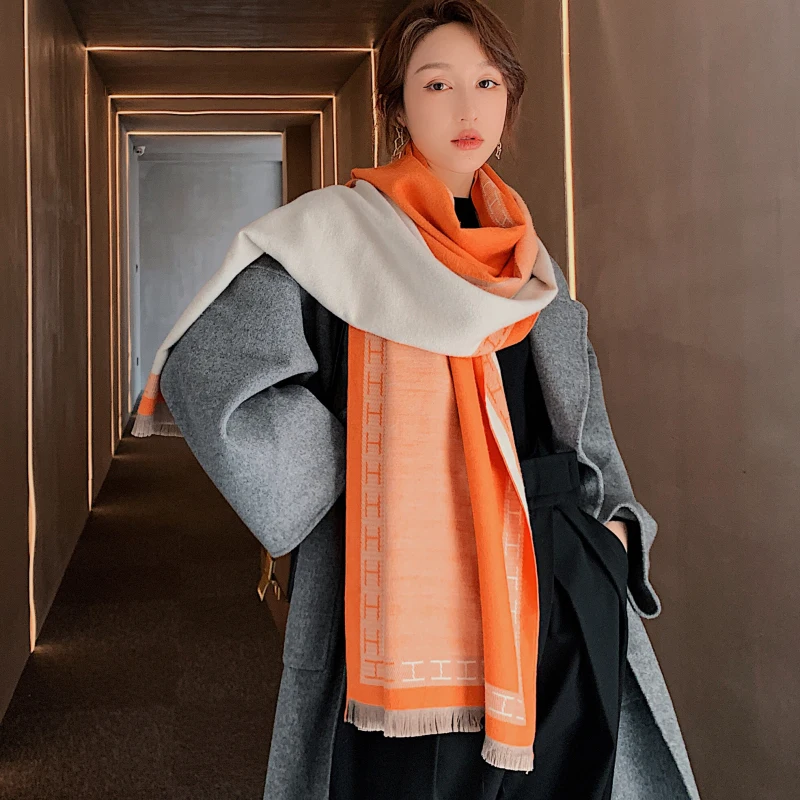 Winter Scarf Lady Cashmere Shawls Pashmina Women Scarves Wraps High Quality Print Brand Thick Warm Blanket Female Foulard 2020