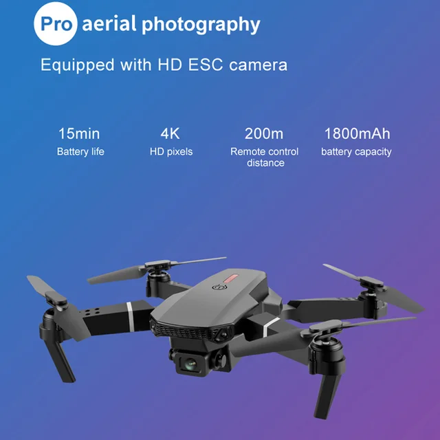 2020 NEW E88 Drone 4k Profesional HD Dual camera Dron WiFi 1080p Real-time Transmission FPV Drones Collapsible Quadcopter Toy 5