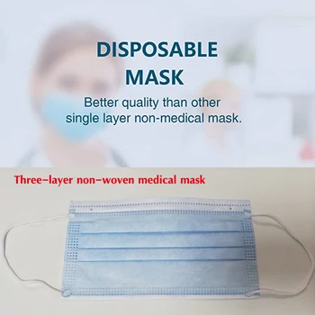 

Fast Delivery!Non Woven Disposable Face Mask 3 Layers Anti-Dust Medical Face Mask Ear loop Mouth Mask Free Shipping