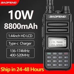 BAOFENG – talkie walkie 10W, émetteur récepteur de 30KM, UV 13R 136 MHZ/174 400 MHZ, avec chargeur USB, mise à niveau 520, RADIO bidirectionnelle UV 5R, UV 10R 