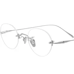 Viodream ультра легкие чисто титановые бескаркасные очки унисекс без оправы очки ретро круглые очки с диоптриями при близорукости рамка