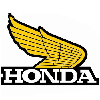 

Funny Car Stickers for Honda Wings Yellow Retro Waterproof Cover Scratches Windshield Bumper Window Decoration PVC 13x9.5cm