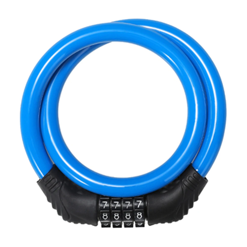 Синий Bike Bicycle Chain Lock Combination Password Security Digital Cable Scooter Portable BB55 - Цвет: Синий