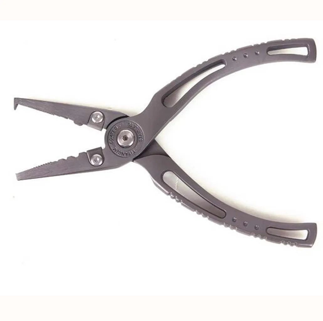 ILURE Lure Split Ring Fishing Titanium Pliers& Crimper Carbide Cutters