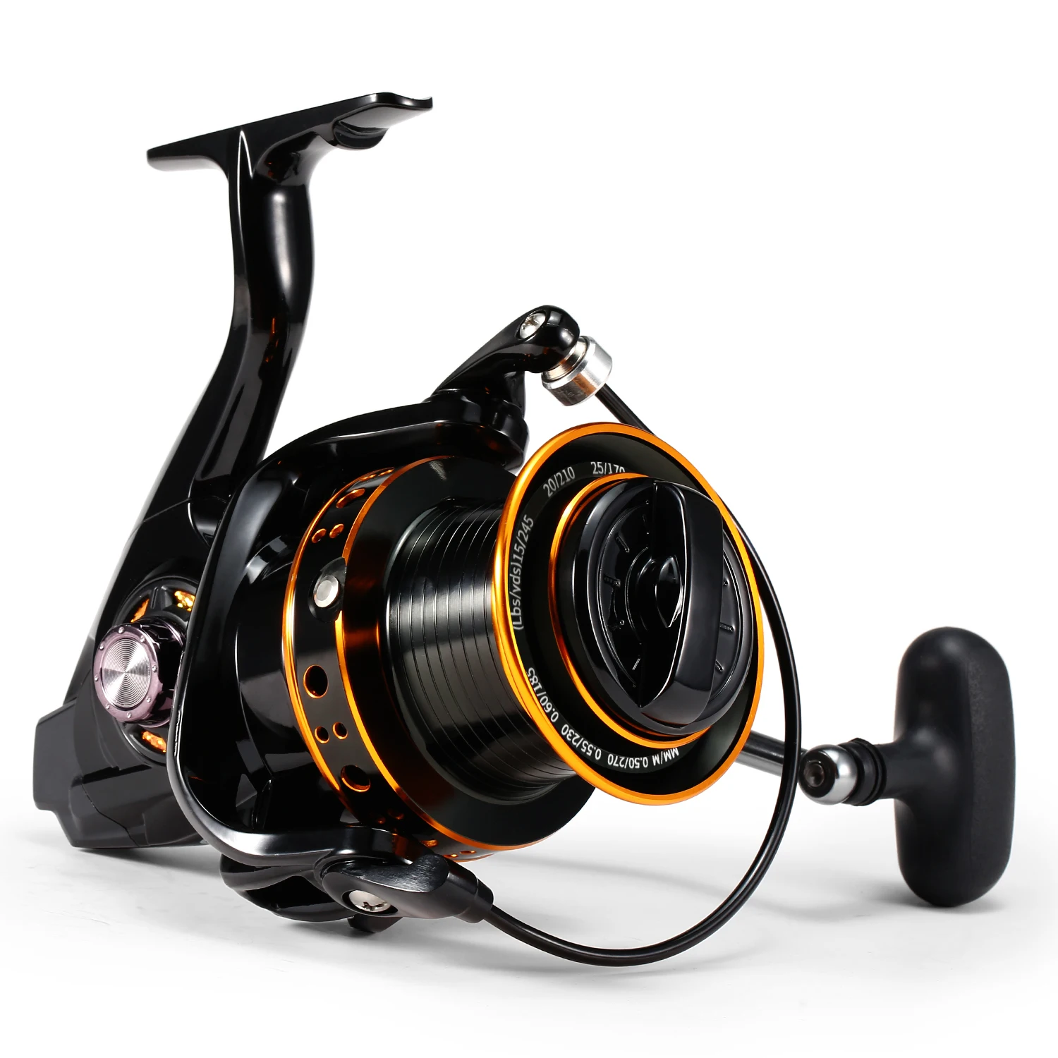 

13BB Spinning Reel 4.0:1 Speed Ratio Big Trolling Fishing Reels with Interchangeable Collapsible Left and Right Handle