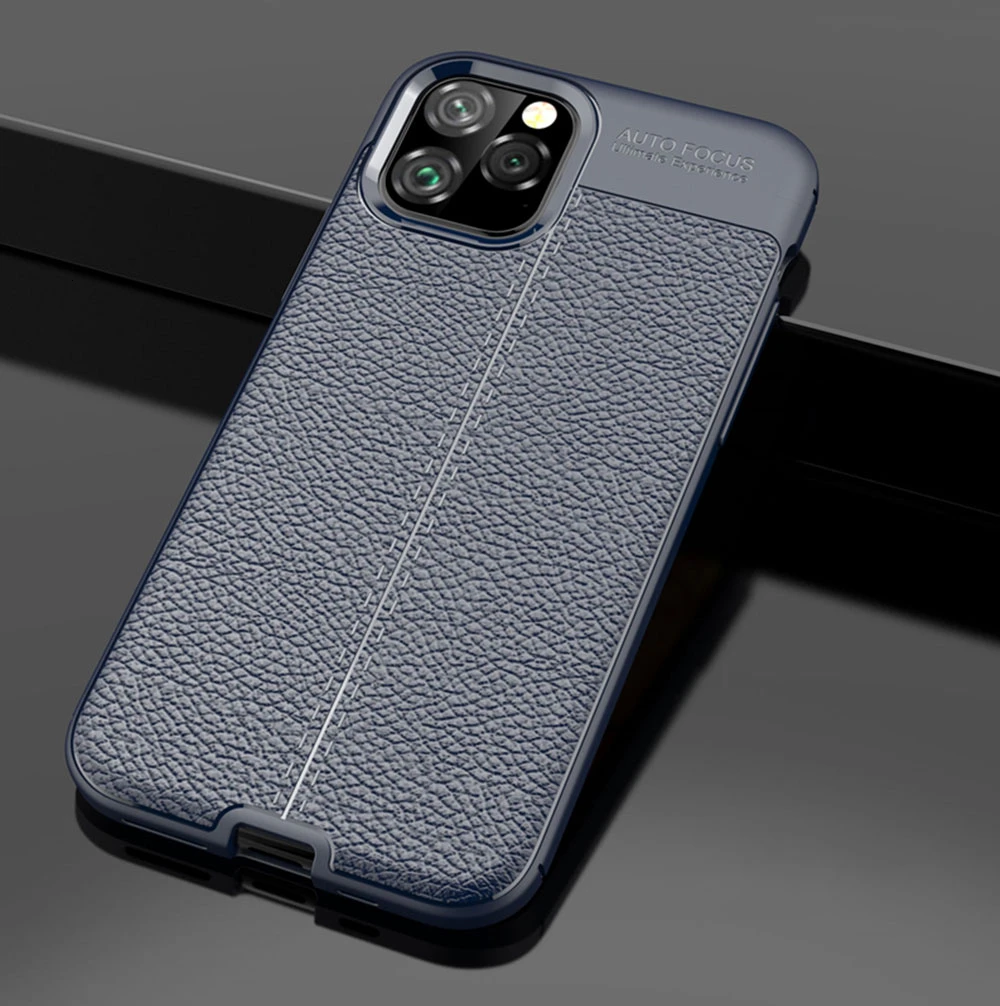 Тонкий мягкий, силиконовый, гибкий ТПУ чехол против пальцев для Apple iPhone 11 Pro Max X XS XR 8 7 Plus 6 6S 5 5S SE крышка 50 шт - Цвет: Navy