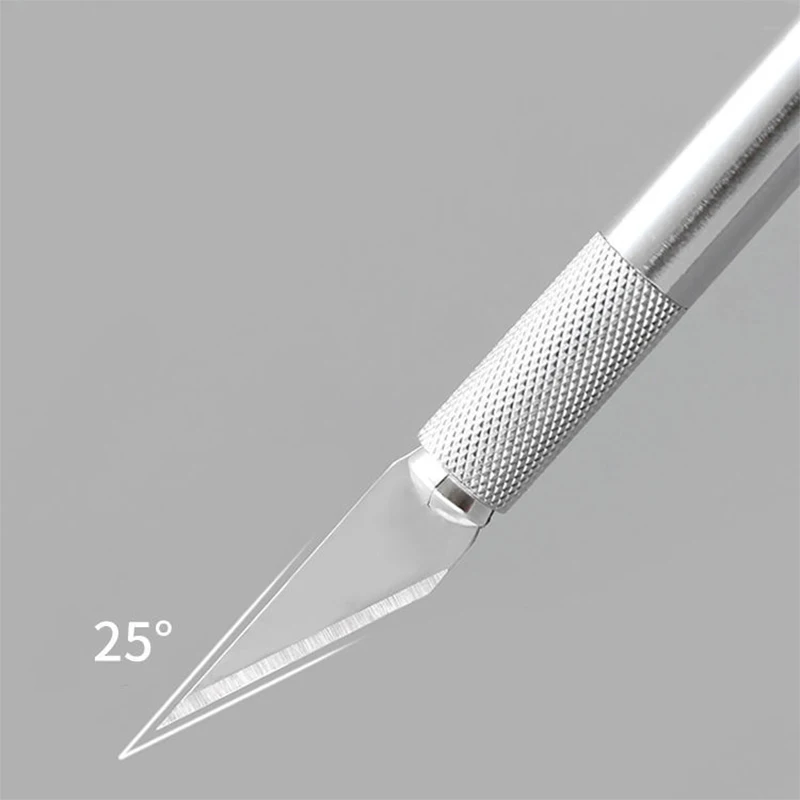 Carving Knife 1 Pcs Knife 5 Pcs Stainless Steel Blade Wood Carving Replacement Surgical Scalpel Craft Tool