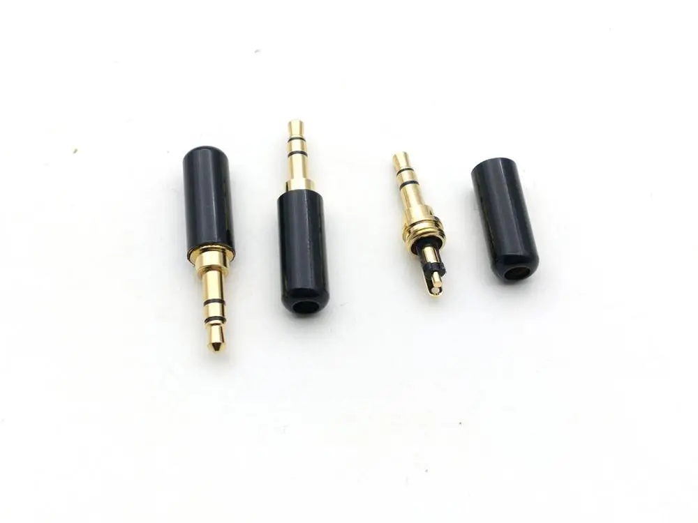 Черное позолоченное 3 5 мм 1/8 стерео мини штекер медь|copper plug|copper platedcopper gold |