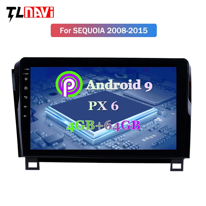 

PX6 4G+64G Android 9.0 Car Radio For Toyota Tundra 2007-2013 Sequoia 2008-2018 Car Multimedia 10.2" IPS 1024*600 Bluetooth