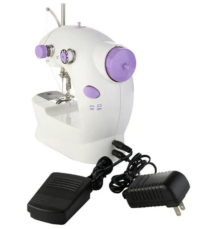 Новая электрическая мини-Лапка для швейной машинки, швейная машина для домашнего ручного шитья, регулировка скорости с светодиодный подсветкой и функцией касания - Цвет: US plug Sewing