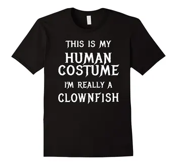 

Clownfish Halloween Shirt Easy Fish Costume Funny Kids Adult O Neck T-Shirts Male Low Price Steampunk Colour Funny Printed