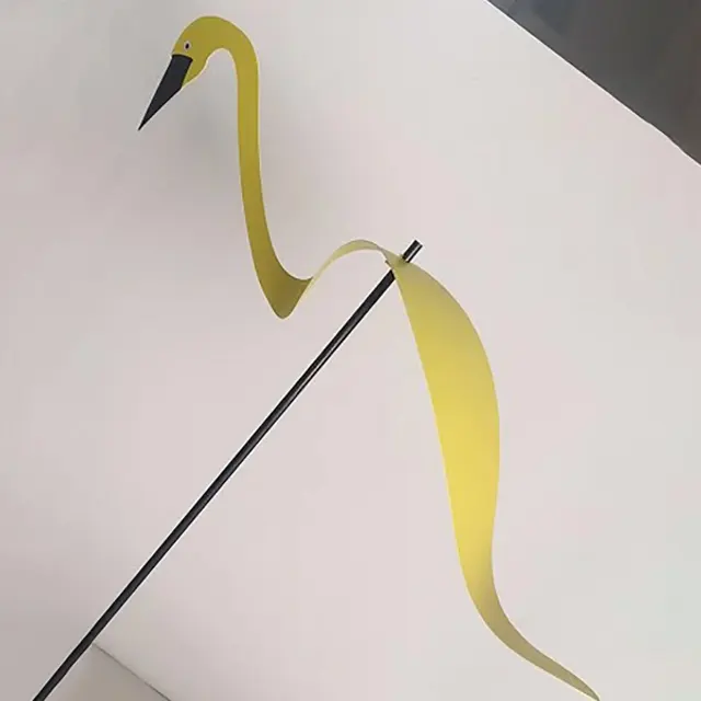 Szeszélyes Madár Sárga Flamingó Otthoni Kerti Dekoráció Örvénylete Abszolút Gyönyörű, Egyedi Dinamikus Forgó - Image 2