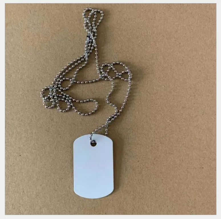 Free Shipping 50pcs/lot Dog Tags Pendants Sublimation Blank for Dye Sublimation Printing Transfer DIY Craft free shipping 50pcs lot sublimation blank pendant round car ornament swing for diy craft heat press transfer printing