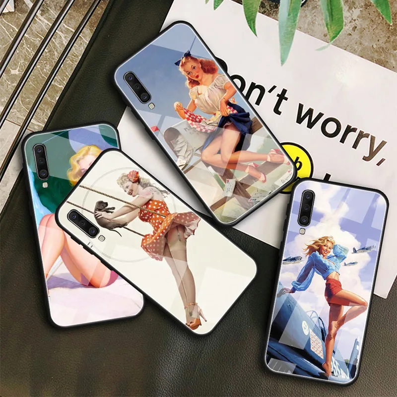 Чехол из закаленного стекла для Samsung Galaxy A10E A10S A20E A20S A40 A50 A60 A70 A80 A6 A7 A8 | Мобильные