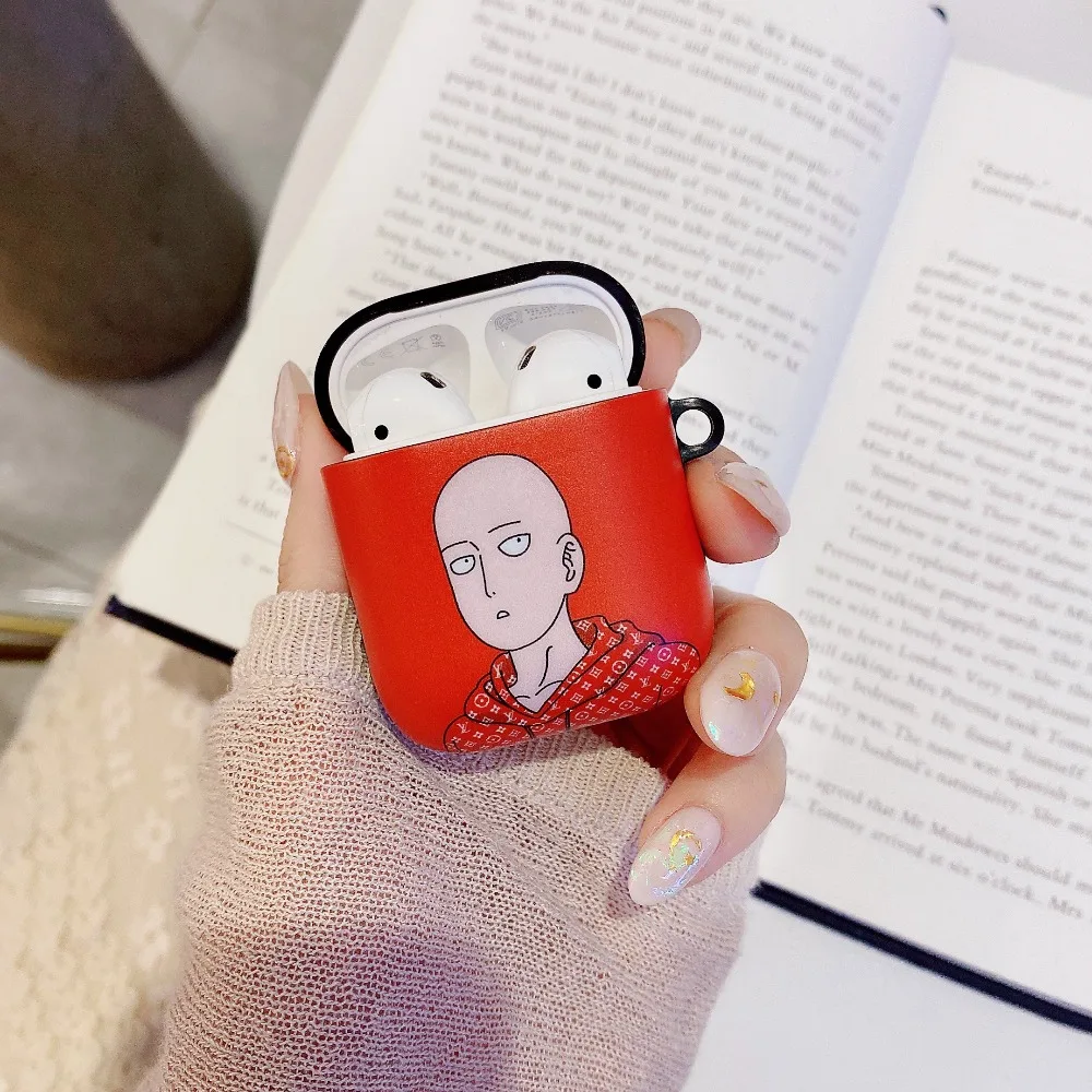 Забавный мультяшный One Punch Man для Apple AirPods 2 и 1, мягкий чехол для зарядки из ТПУ, беспроводной Bluetooth чехол для наушников