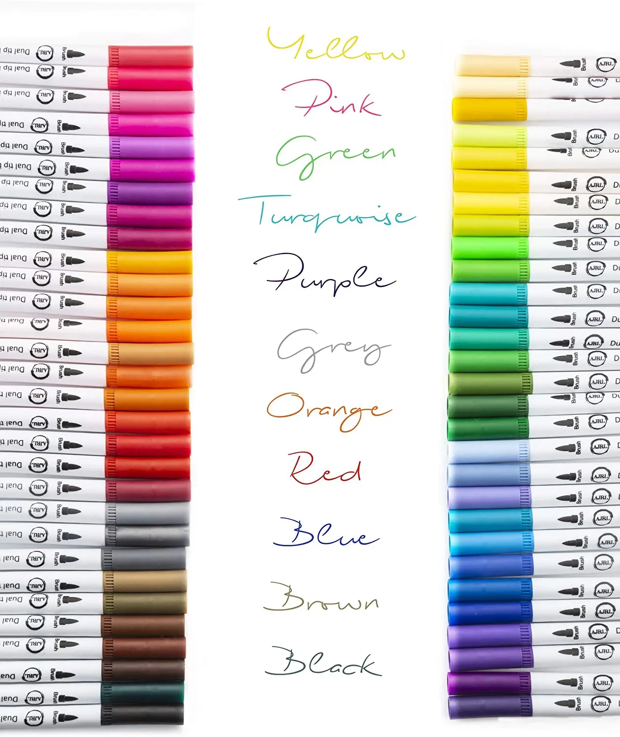 Duplas da Escova Marcadores da Escova da Arte com Ponta Fina e Highlighter Adultos da Coloração Duplas do Marcador da Escova da Ponta-60 Canetas Cores Ajustaram Marcadores 8 marcadores da escova da arte com ponta