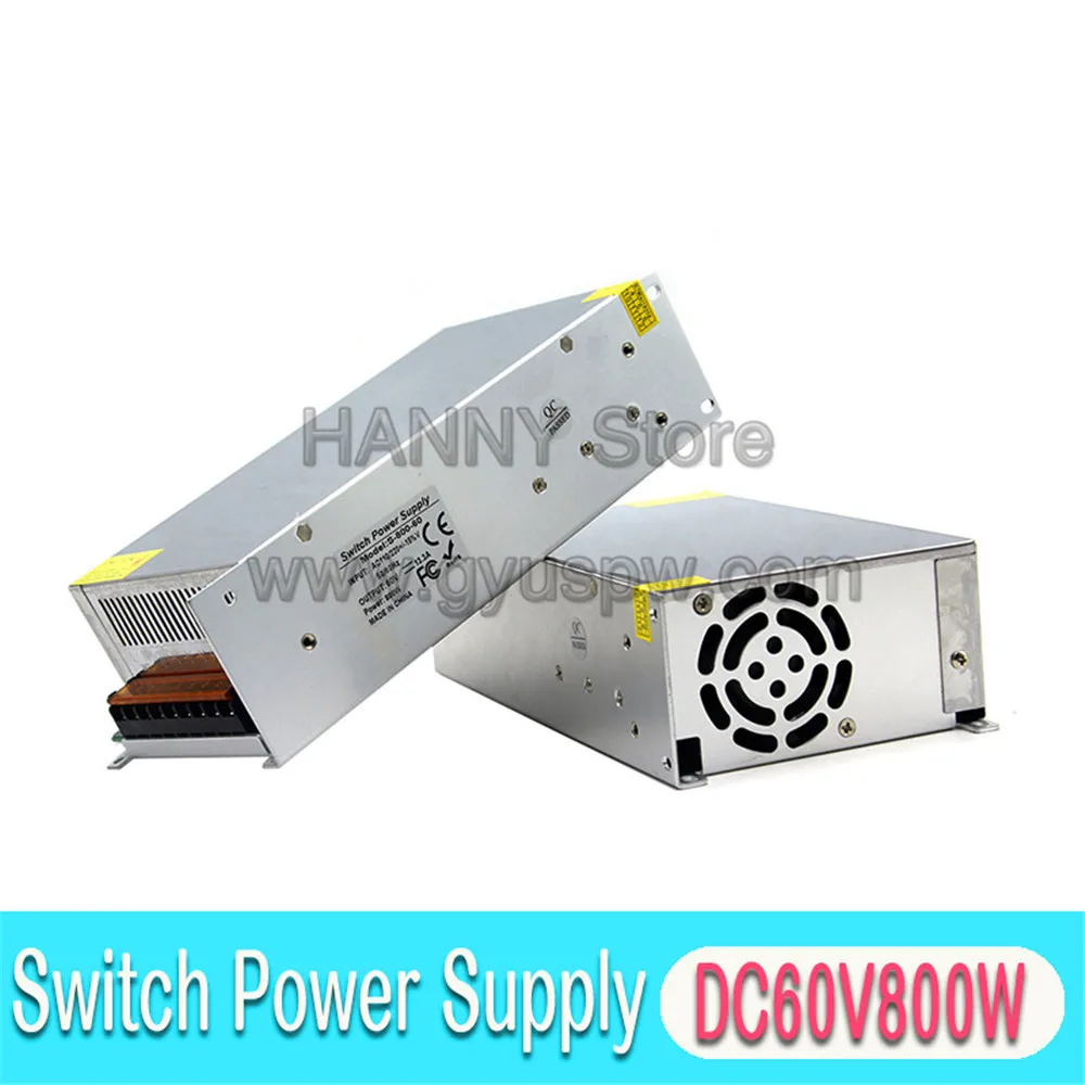 60V 13.3A 800W Драйвер импульсного источника питания Трансформаторы AC110V 220V к DC60V SMPS для осветительного принтера CNC шаговый насос