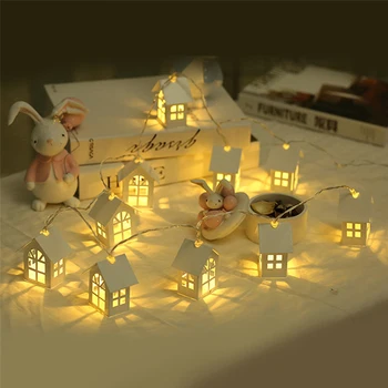 

LED House Light String Room Decoration Innovate Wood House Modern House Light String