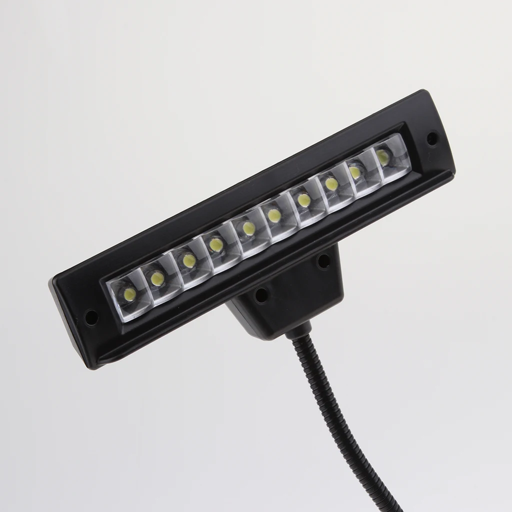Music Stand Light Clip Table Lamp Neck Reading Light Black GREAT GIFTS
