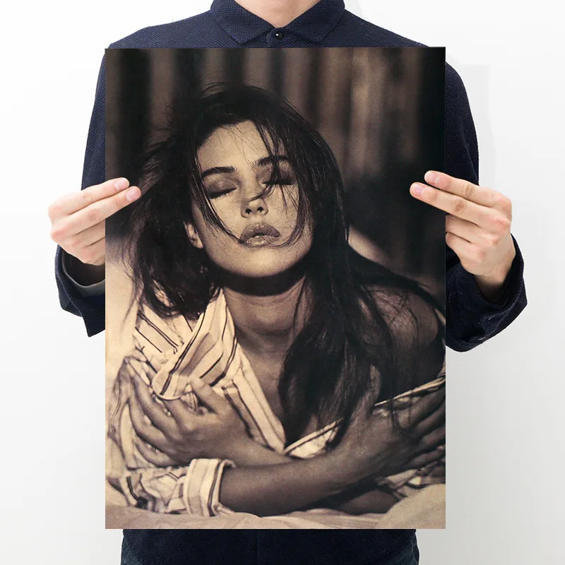 Monica Bellucci A/Италия сексуальная актриса кинозвезда крафт-бумага Постер для бара