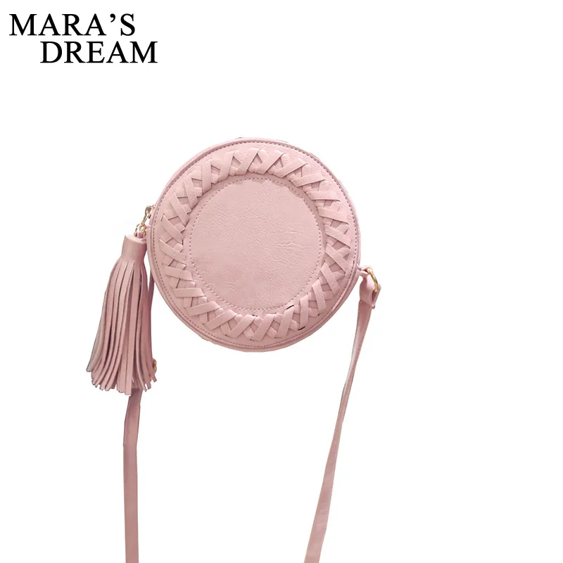 Круглая женская сумка Mara's Dream с кисточками тканые сумки через плечо женские