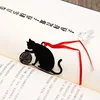 Marcapáginas de Metal negro para gatos y animales, marcador de libro para libros, Clip de papel para profesores, regalo de los estudiantes, papelería para oficina y escuela ► Foto 3/6