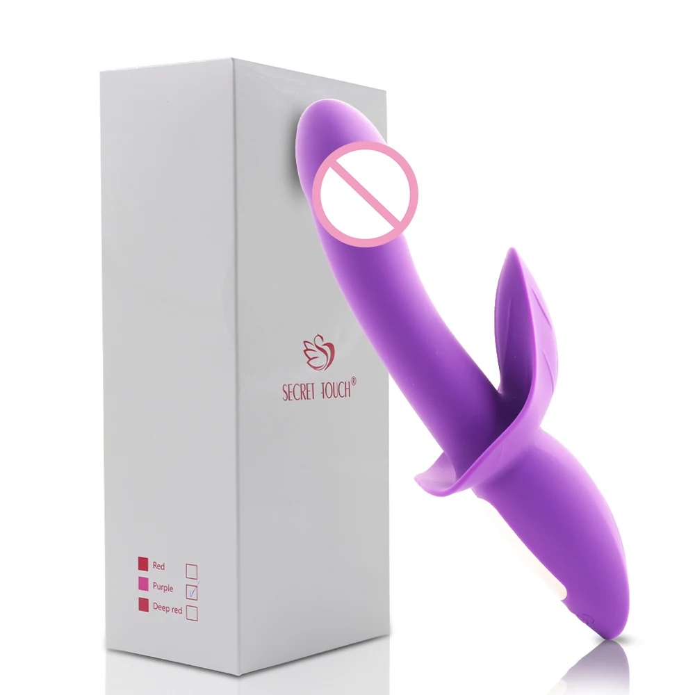 Двойная вибрация 16 скоростей силиконовый мощный фаллоимитатор точки G вибратор